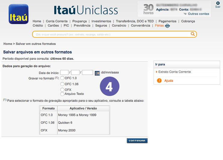 Como Exportar O Ofx Open Financial Exchange Do Banco Itau